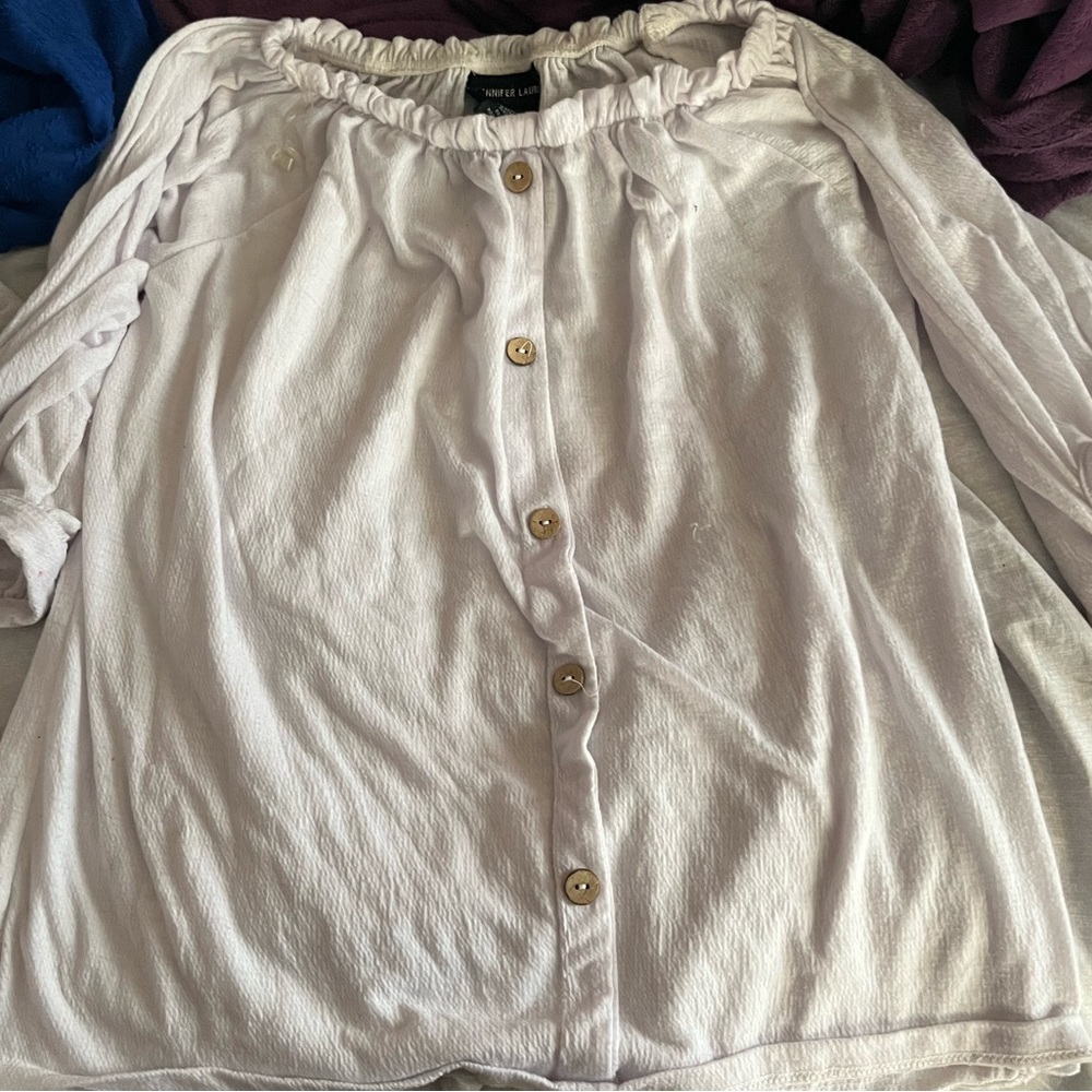 Jennifer Lauren- XL white blouse